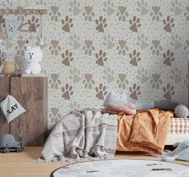 Carta da parati bambini zampa dei cani - TenStickers