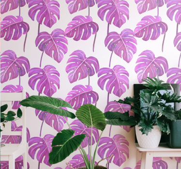 Carta da parati foglie monstera deliziosa - TenStickers