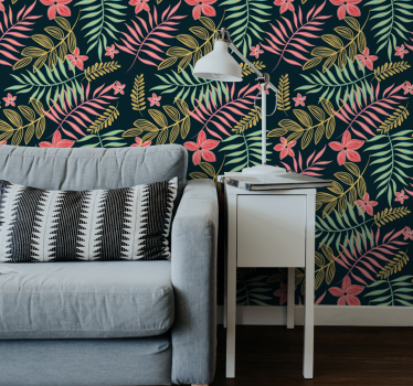 Carta da parati foglie motivi botanici - TenStickers