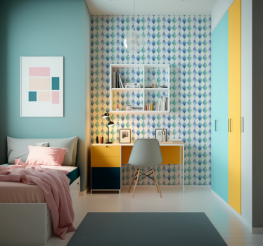 Carta da parati con triangoli colorati - TenStickers