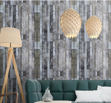 Carta da parati effetto pietra elegante motivo grigio - TenStickers
