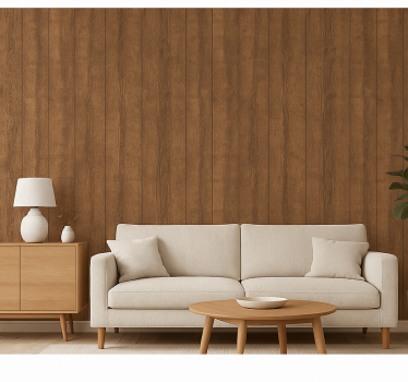 Carta da parati effetto legno noce rustico - TenStickers