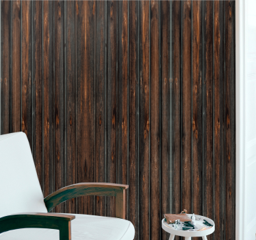 Carta da parati effetto legno pannelli marroni eleganti - TenStickers
