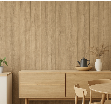 Carta da parati effetto legno rovere naturale verticale - TenStickers