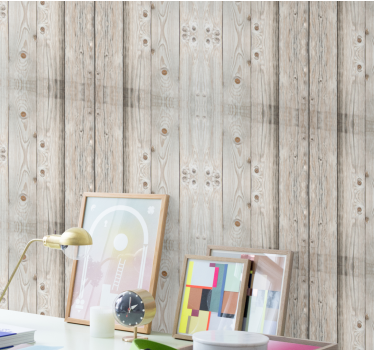 Carta da parati effetto legno simulazione di assi rustiche - TenStickers