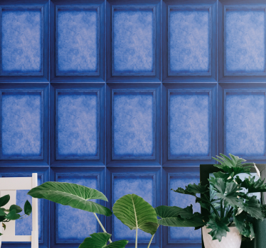 Carta da parati effetto marmo eleganti pannelli blu - TenStickers