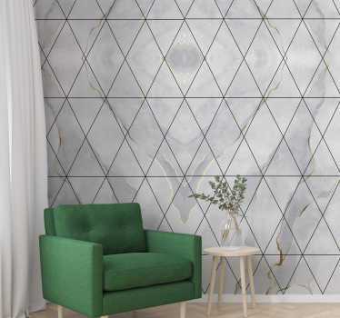 Carta da parati effetto marmo marmoreo geometrico - TenStickers