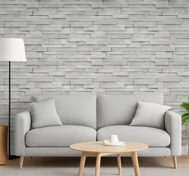 Carta da parati effetto pietra pietra lappata grigia - TenStickers