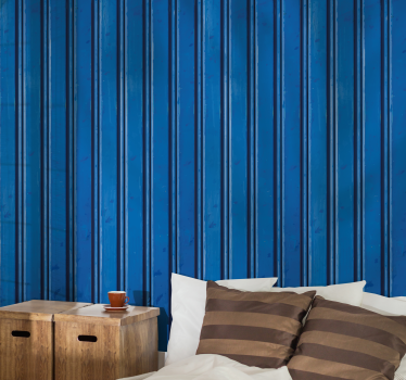 Carta da parati effetto pietra strisce blu strutturate - TenStickers