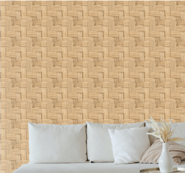 Carta da parati moderna texture motivo naturale intrecciato - TenStickers