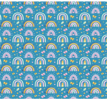 Carta da parati cameretta modelli di farfalle arcobaleno - TenStickers