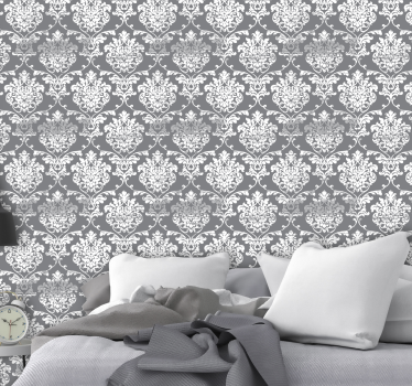 Carta da parati barocco design damascato ornato - TenStickers