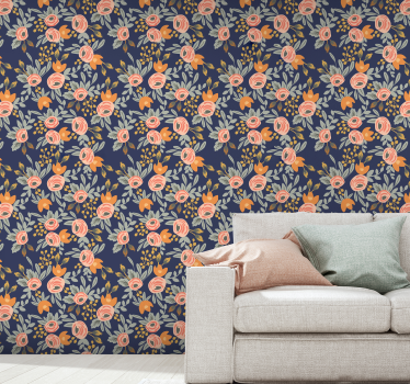 Carta da parati floreale eleganza dei fiori - TenStickers