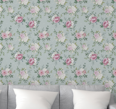 Carta da parati floreale annata floreale - TenStickers