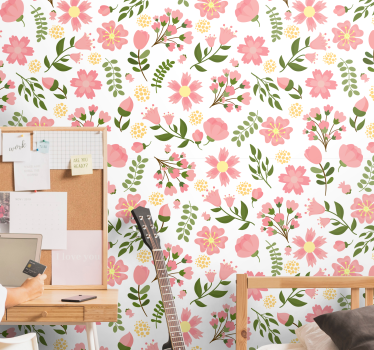 Carta da parati floreale armonia floreale - TenStickers