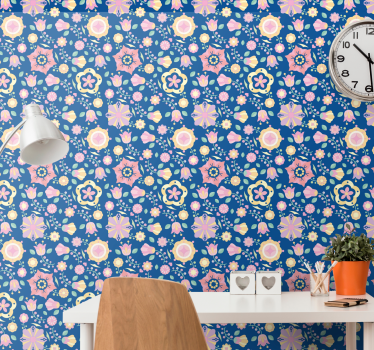 Carta da parati floreale composizione di fiori - TenStickers