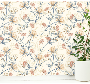 Carta da parati floreale composizione fiorita - TenStickers