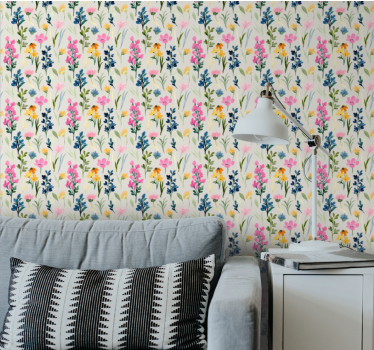 Carta da parati floreale composizione floreale colorata - TenStickers