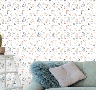 Carta da parati floreale composizione floreale delicata - TenStickers