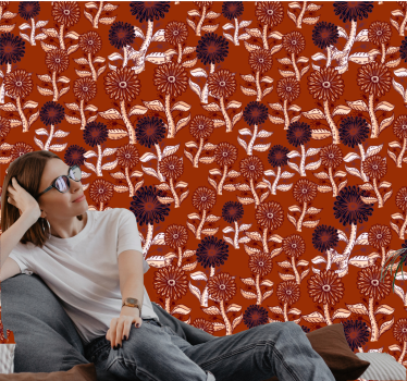 Carta da parati floreale composizione floreale viva - TenStickers