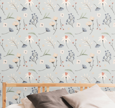 Carta da parati floreale delicato design primaverile - TenStickers