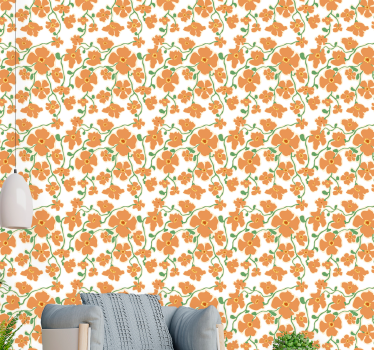 Carta da parati floreale design floreale fiorito - TenStickers