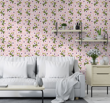 Carta da parati floreale design floreale incantevole - TenStickers