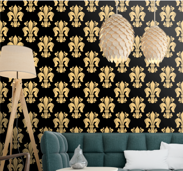 Carta da parati barocco elegante giglio - TenStickers