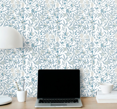 Carta da parati foglie elegante motivo botanico - TenStickers