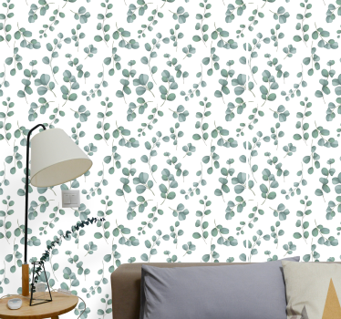 Carta da parati foglie eleganza della vite di eucalipto - TenStickers
