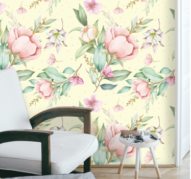 Carta da parati floreale eleganza fiorita - TenStickers