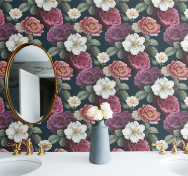Carta da parati floreale eleganza sbocciante - TenStickers