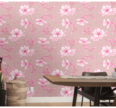 Carta da parati floreale esposizione di fiori floreali - TenStickers