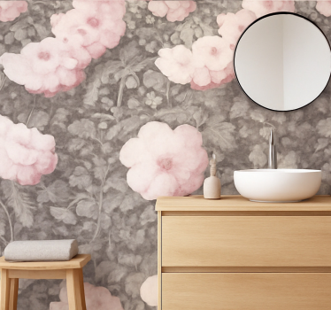 Carta da parati floreale fiori di lino vintage - TenStickers