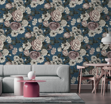 Carta da parati floreale floreale elegante - TenStickers