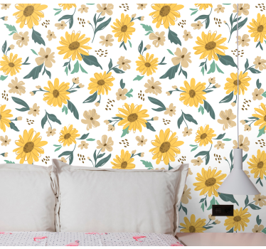 Carta da parati floreale matrice floreale - TenStickers