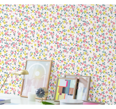 Carta da parati floreale modello colorato ed elegante - TenStickers