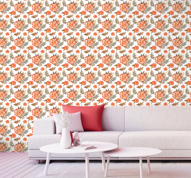 Carta da parati floreale motivo di composizione floreale - TenStickers