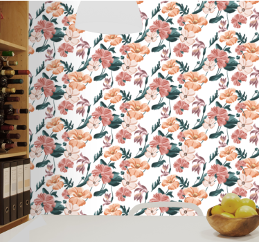 Carta da parati floreale ripetizione floreale - TenStickers