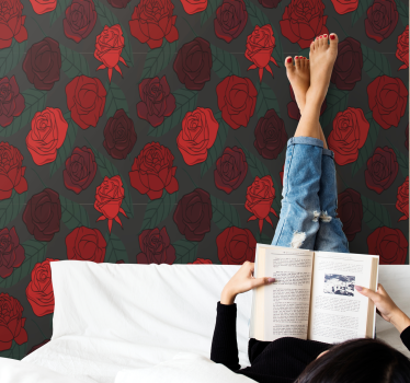 Carta da parati floreale rosea eleganza - TenStickers
