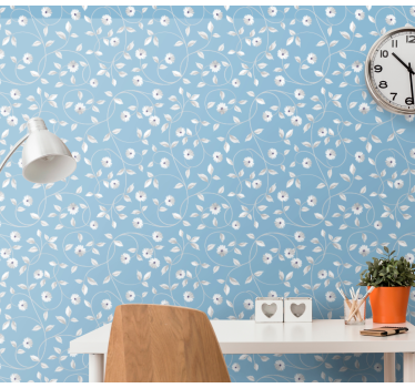 Carta da parati floreale semplicità del motivo floreale - TenStickers