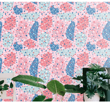 Carta da parati moderna texture macchioline botaniche - TenStickers