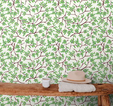 Carta da parati foglie rami botanici - TenStickers