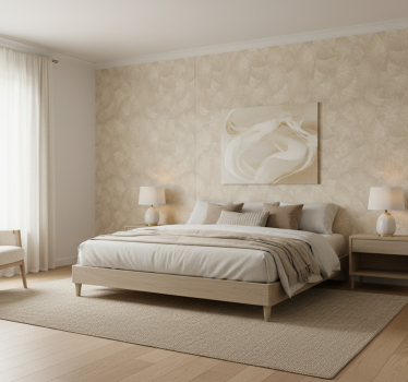 Carta da parati foglie ventaglio astratto chic tan - TenStickers