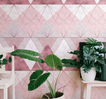 Carta da parati marmo Marmo rosa e grigio - TenStickers