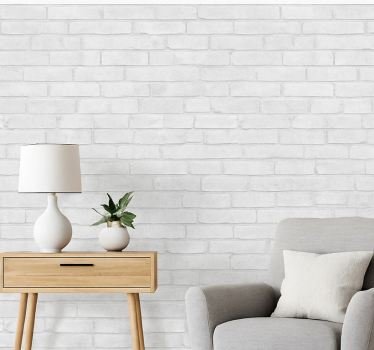 Carta da parati mattoni effetto loft bianco - TenStickers