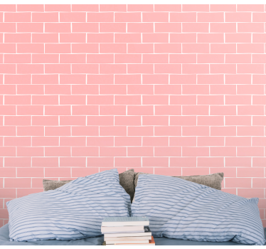 Carta da parati mattoni modello di mattoni rosa - TenStickers