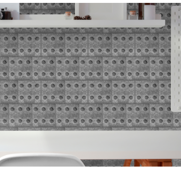 Carta da parati effetto pietra motivo in mattoni strutturati - TenStickers