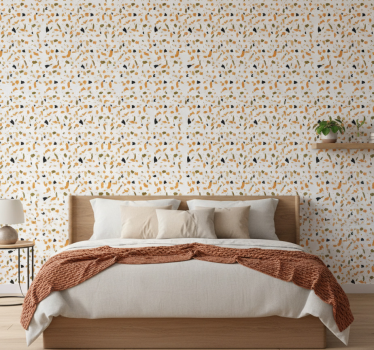 Carta da parati moderna texture colori caldi terrazzo - TenStickers