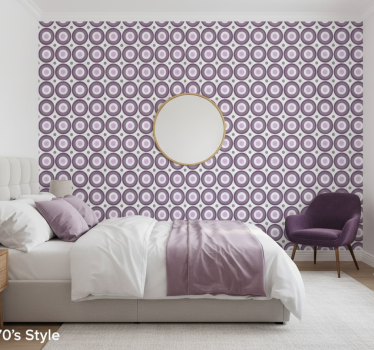 Carta da parati moderna texture stile anni 70 lilla - TenStickers